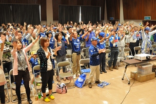 試合前にみんなでエール